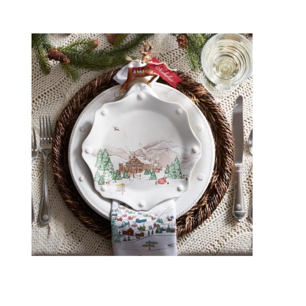 Juliska Berry Thread North Pole Dessert Salad Plate Berings