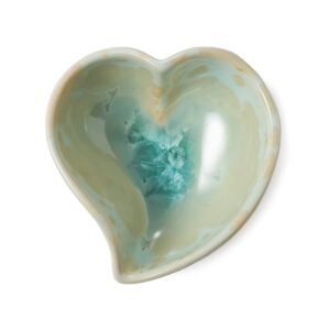 Simon Pearce Small Crystalline Twist Heart Bowl - Jade