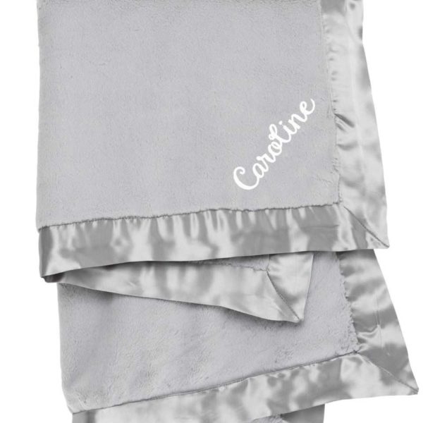 Little Giraffe Luxe Baby Blanket SILVER Berings