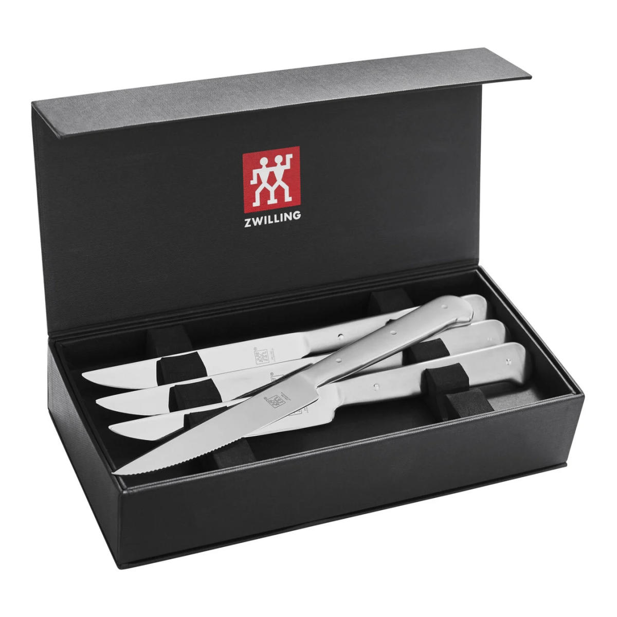 Viking 8-Piece Steakhouse Steak Knife Set with Storage Box, Black