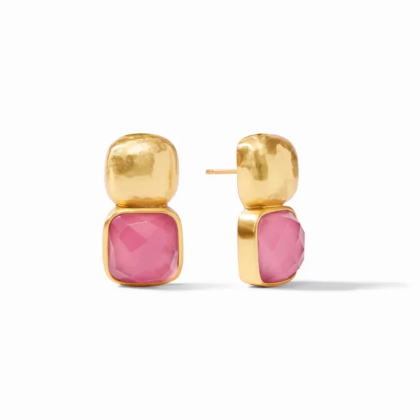 Julie Vos Catalina Earring - Iridescent Peony Pink