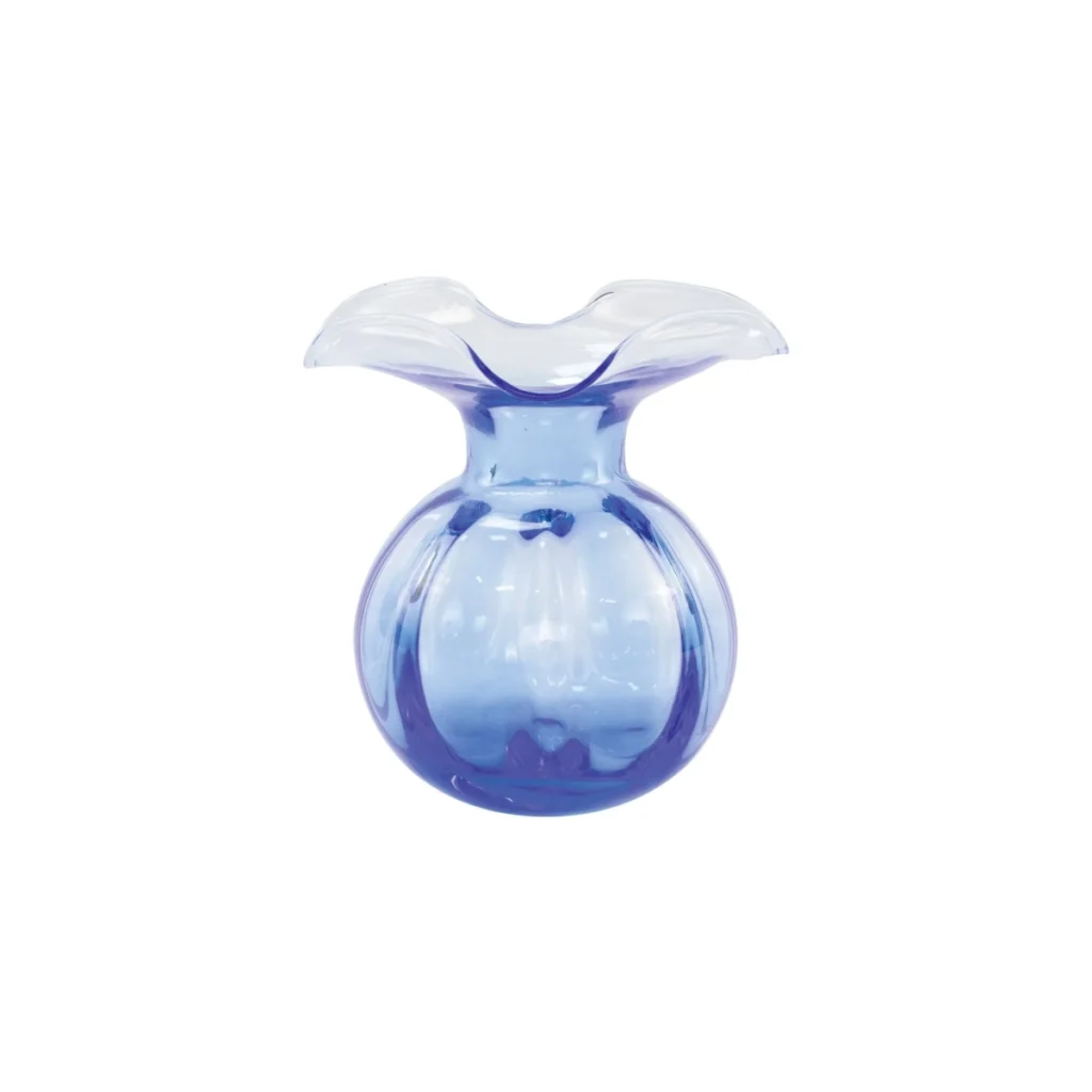 Vietri Hibiscus Cobalt Glass Bud Vase