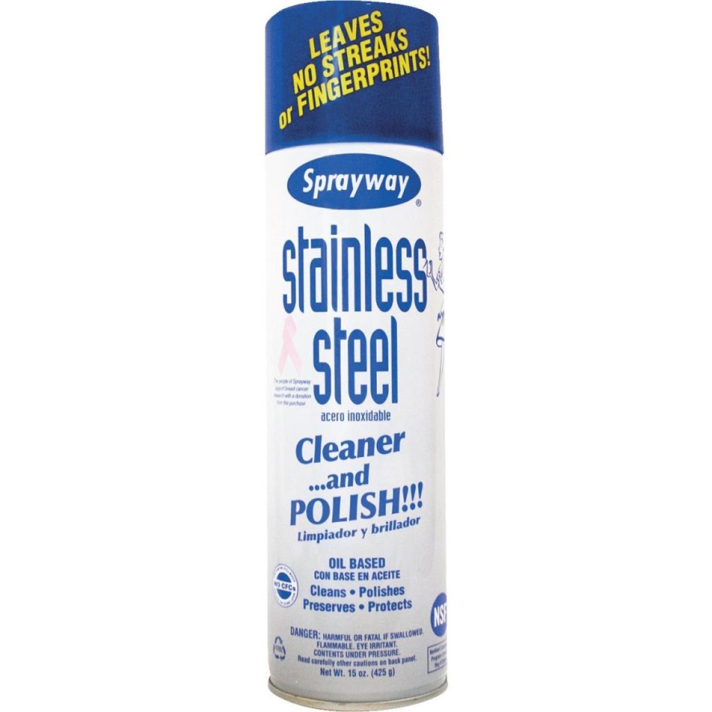 Sprayway Stainless Steel Cleaner Aerosol Spray (water-based) - Sprayway