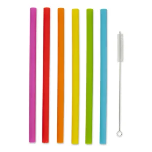 10-Inch Silicone Smoothie Straw Set