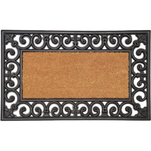 Courtney Rectangle Coir Rubber Doormat