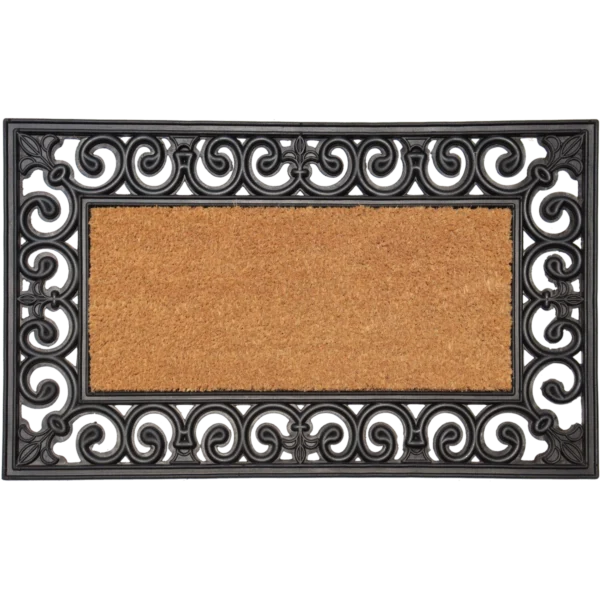 Courtney Rectangle Coir Rubber Doormat