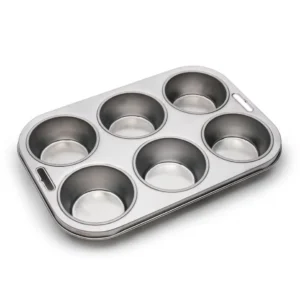 Fox Run Stainless Steel 6 Cup Muffin Pan