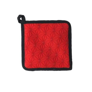 Lodge Red Silicone and Fabric Potholder Trivet