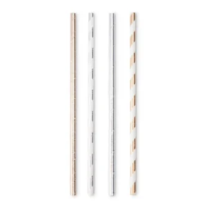 Metallic Paper Straws 100ct