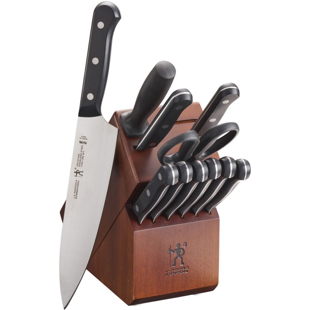 henckels solution knife block set