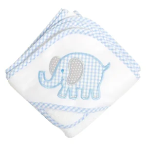 3 Marthas Elephant Hooded Towel Set - Blue