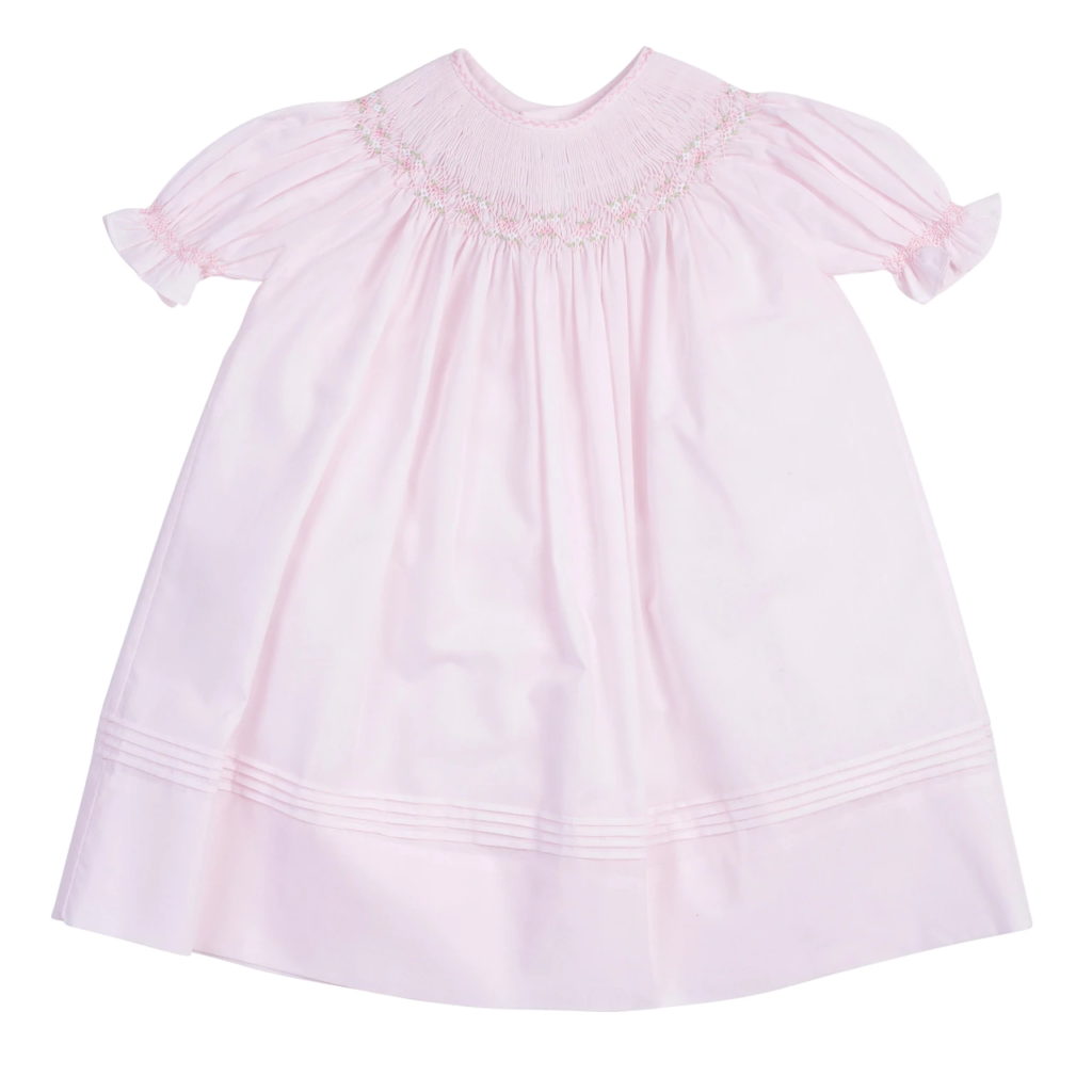 Ruffle Sleeve Pink Bishop Dress