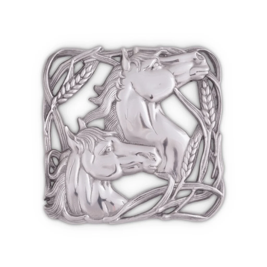 Arthur Court Horse with Wheat Trivet