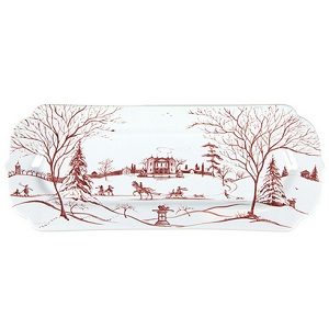 WINTER FROLIC RUBY HOSTESS TRAY