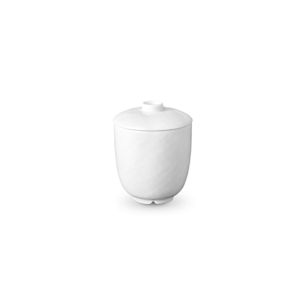 SOIE TRESSEE WHITE SUGAR BOWL