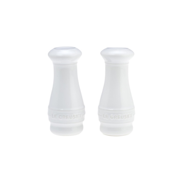 Le Creuset Salt and Pepper Shakers - White