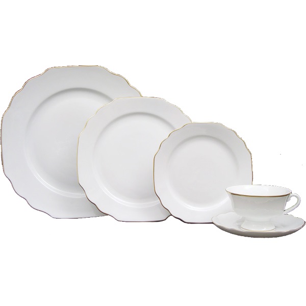 GEORGIAN GOLD WHITE SAUCER