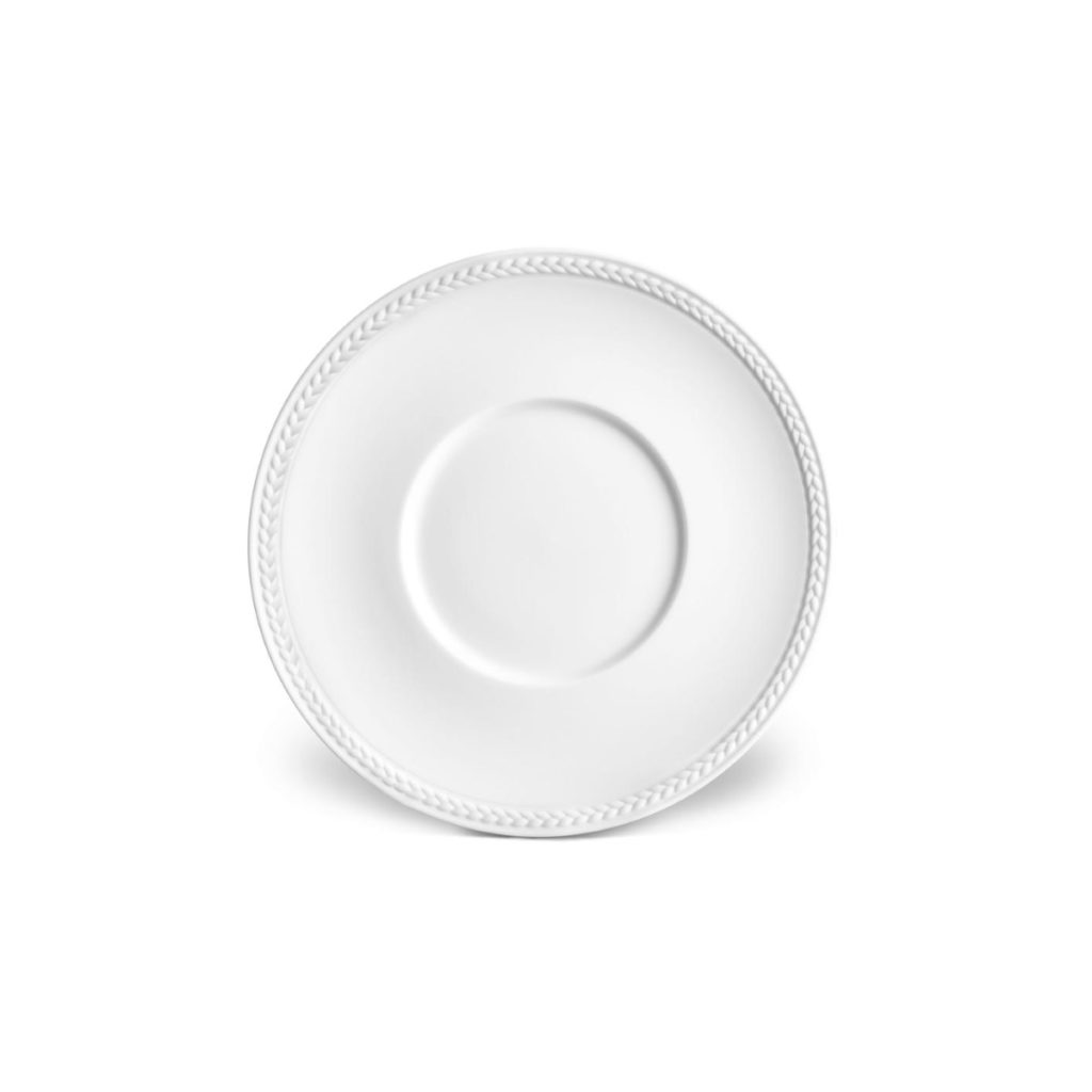 SOIE TRESSEE WHITE SAUCER