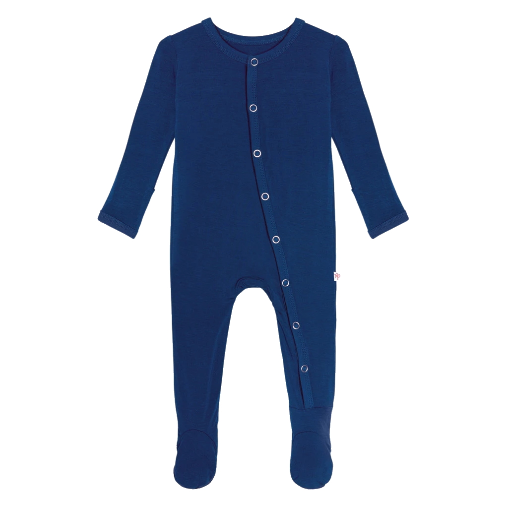 Posh Peanut Snap Footie - Sailor Blue | Berings