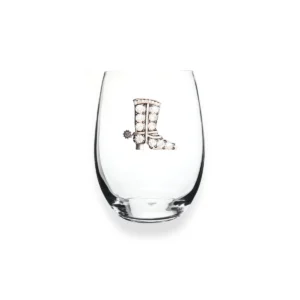 The Queens' Jewels Cowboy Boot Stemless Wine Glass