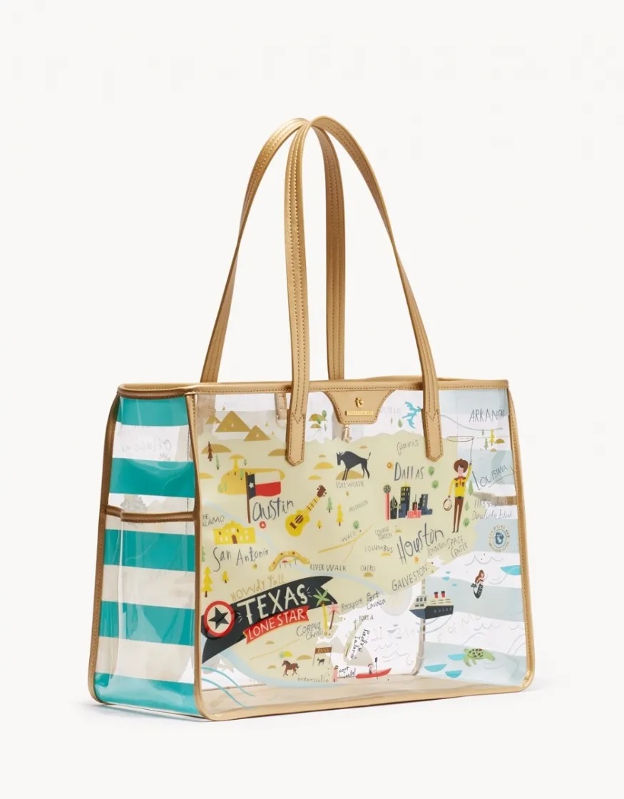 Clear beach clearance tote