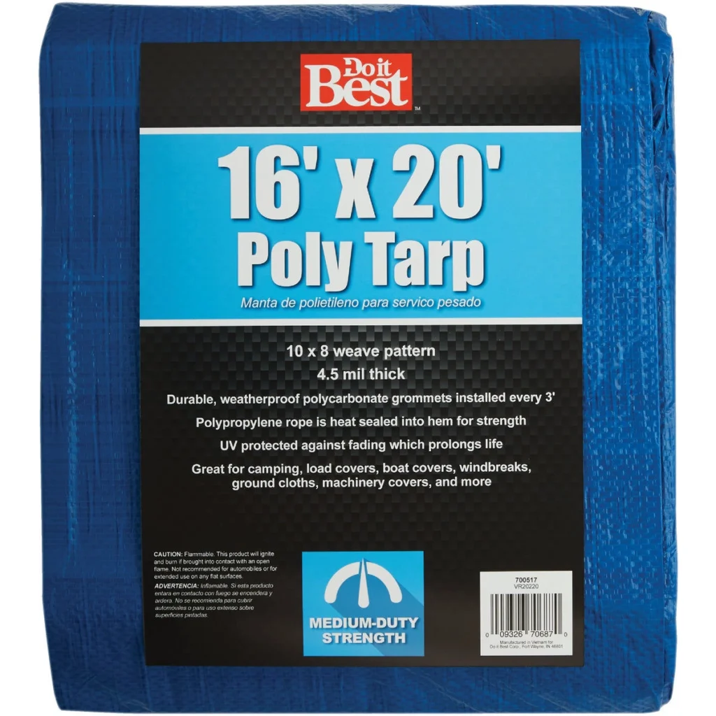 Do it Best Blue Woven 16 x 20 Medium Duty Tarp