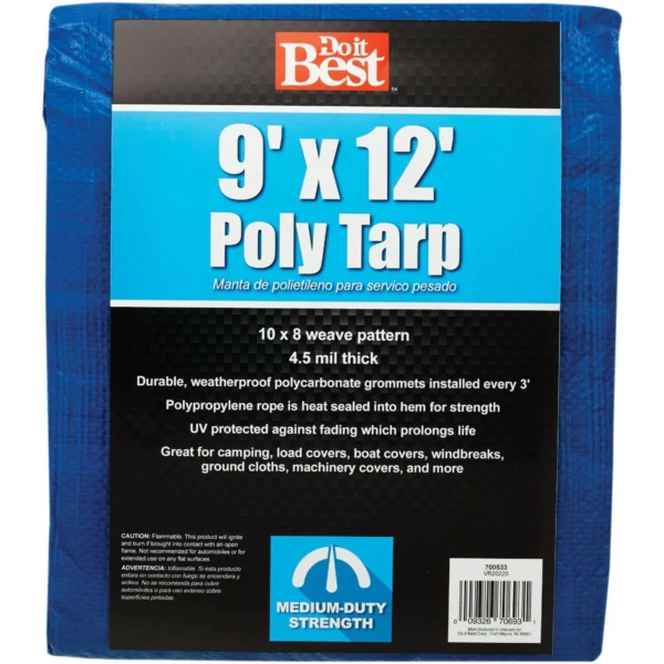 Do it Best Blue Woven 9 x 12 Medium Duty Tarp