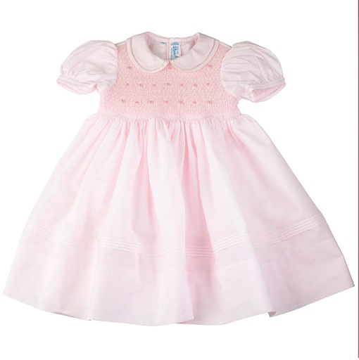 Feltman Brothers Smocked Rosebud Dress - Pink | Berings