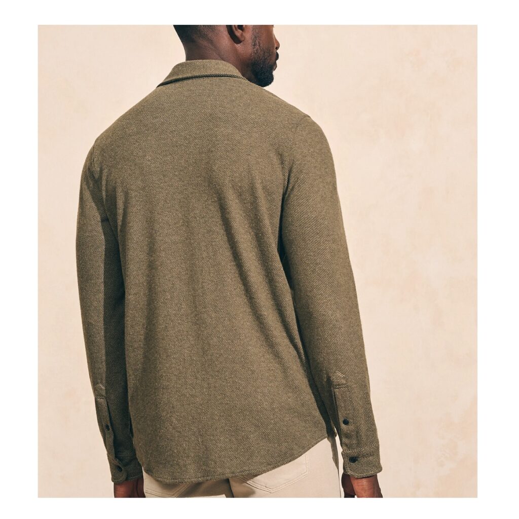 Faherty Legend Sweater Shirt - Olive Twill | Berings