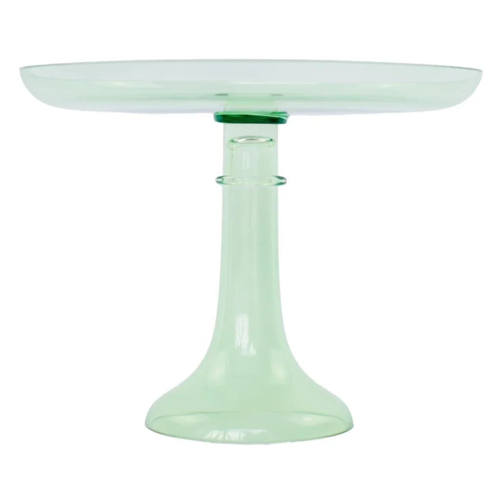 Estelle Colored Glass Cake Stand - Mint