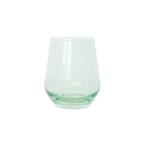 Estelle Colored Stemless Wine Glass - Mint Green