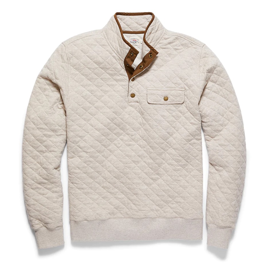 faherty quilted pullover