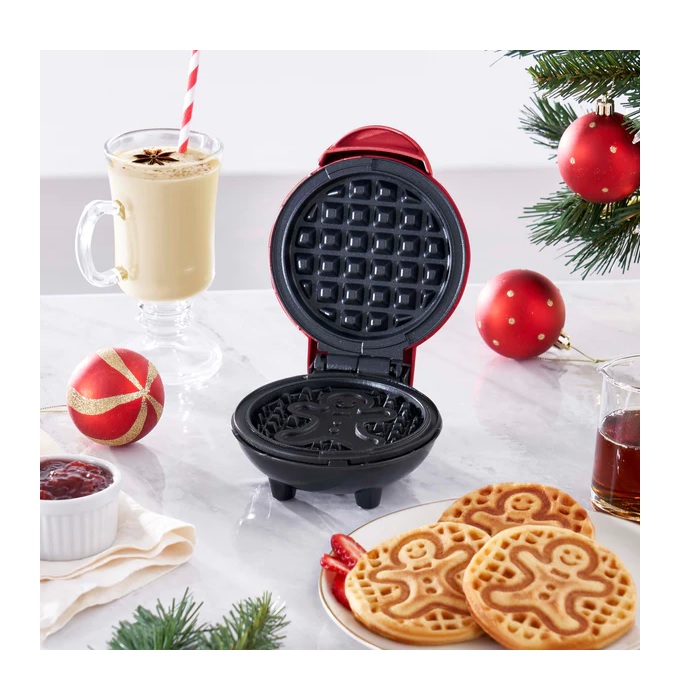  DASH Mini Maker Waffle Maker + Griddle, 2-Pack Griddle + Waffle  Iron - Red: Home & Kitchen