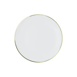 Luxe Party White and Gold Round Plastic Salad Plates