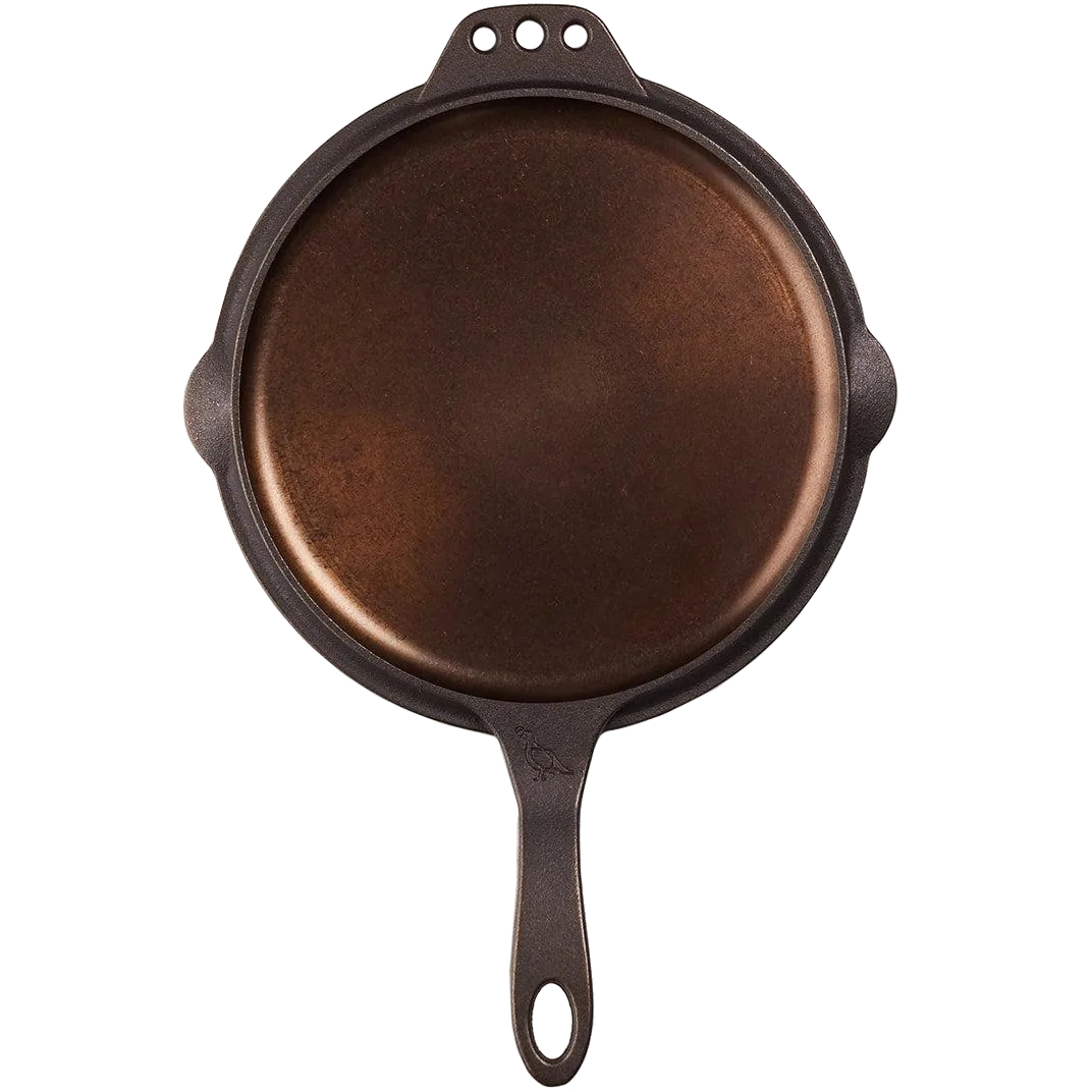 CAST IRON FLAT ROUND SKILLET - household items - by owner