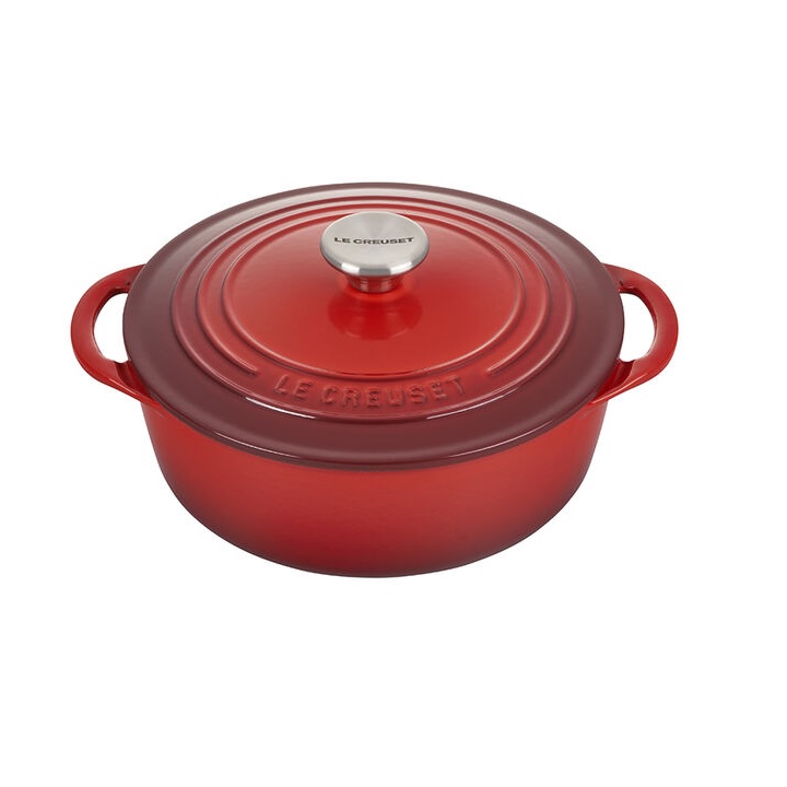 Le Creuset Shallow Round Oven - Cerise | Berings