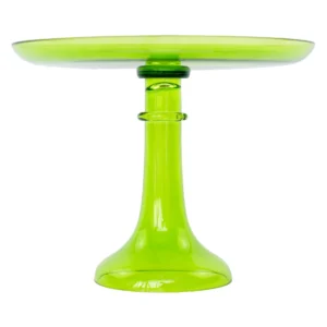 Estelle Colored Glass Cake Stand - Forest Green