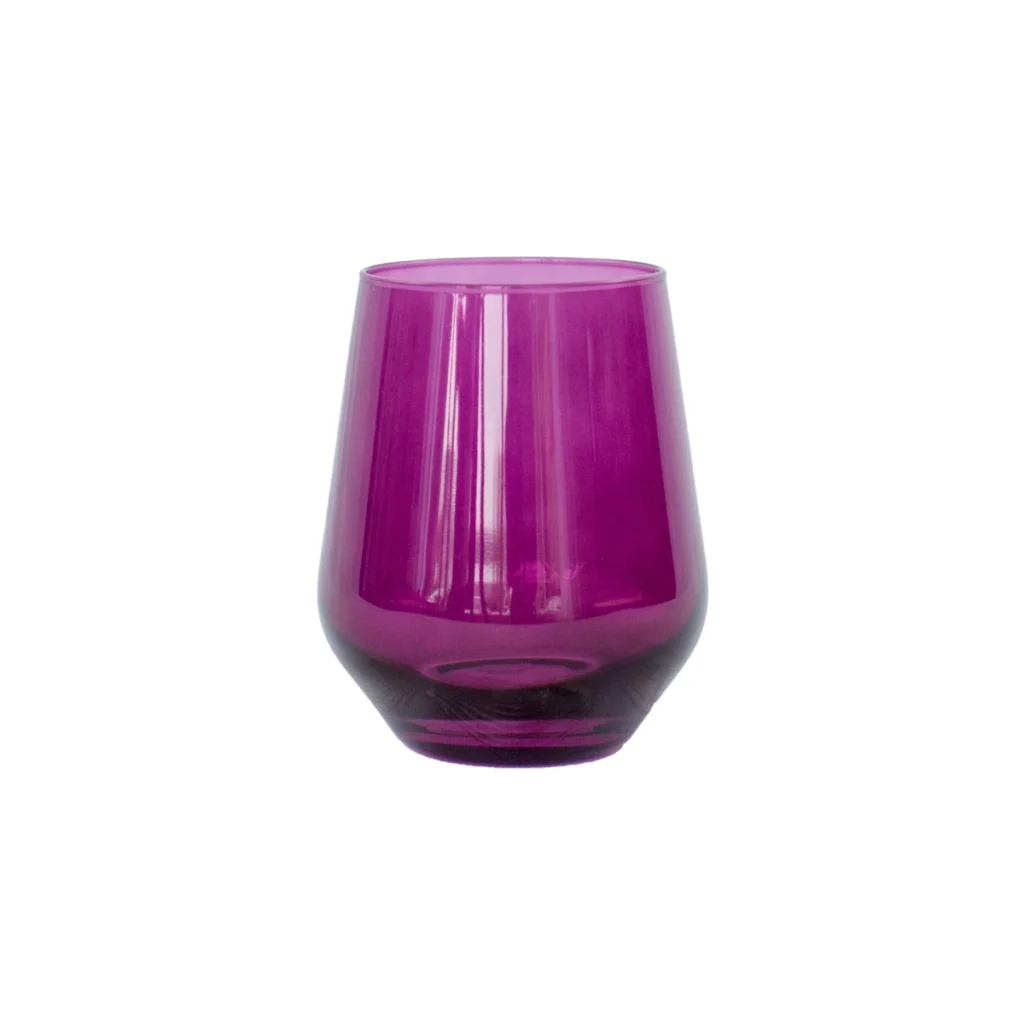 Estelle Colored Stemless Wine Glass - Amethyst