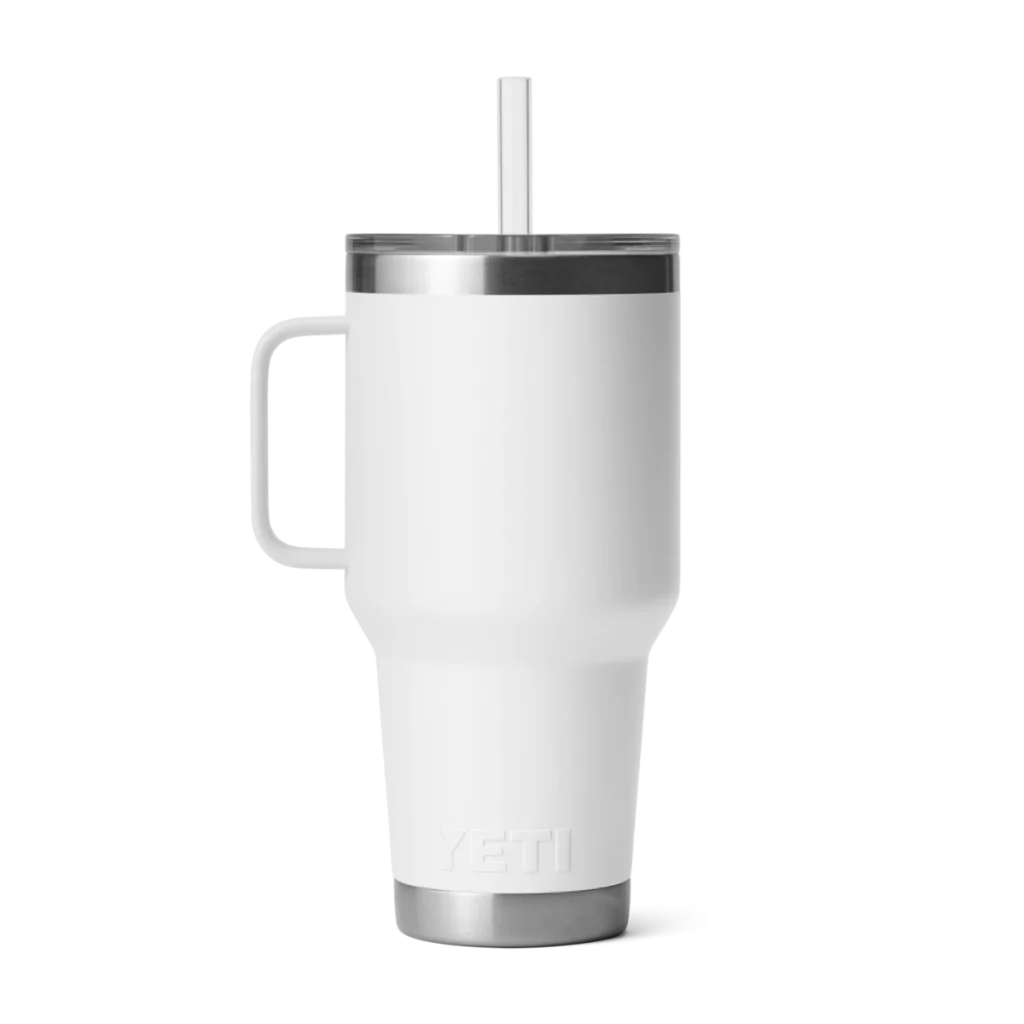 Yeti Rambler 35 oz Mug with Straw Lid White