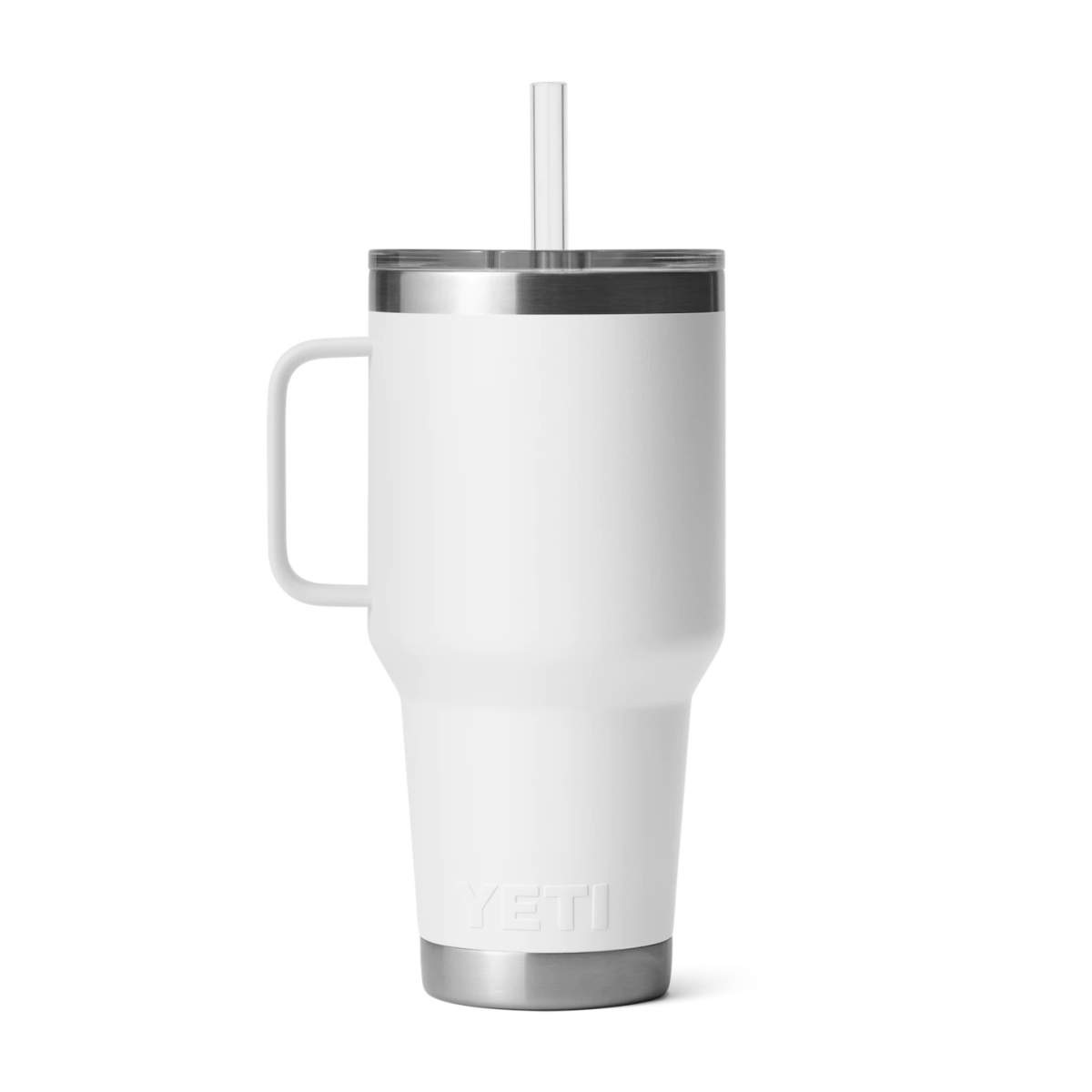 YETI Rambler 35 oz Straw Mug, Vacuum Insulated, Stainless Steel, White