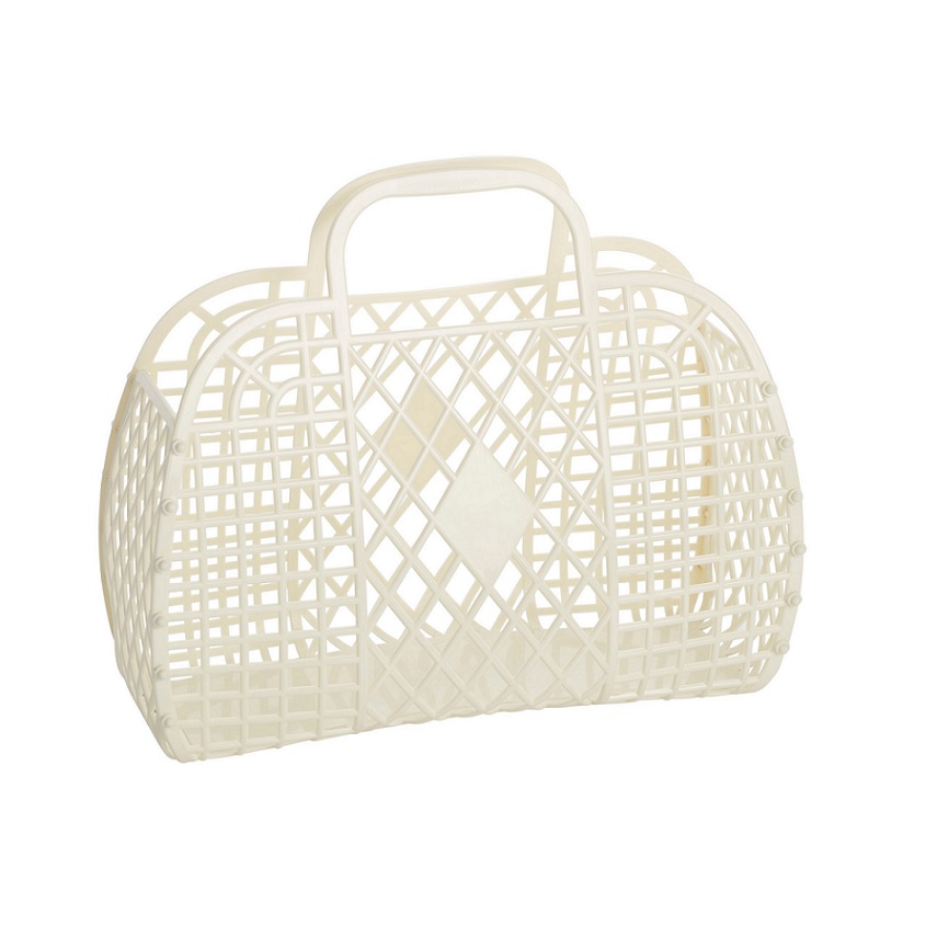 Retro Basket (Small) - Cream