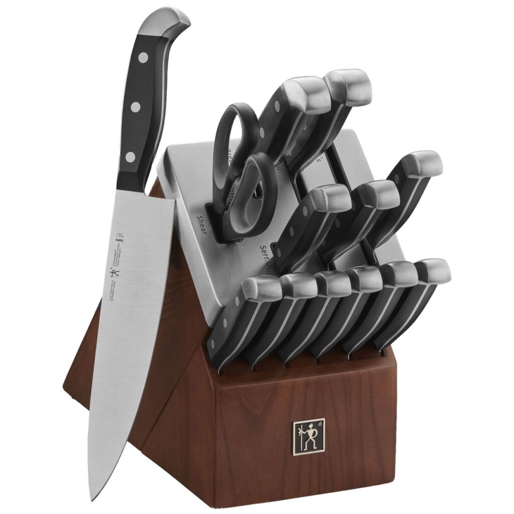 Statement 7-Piece Self-Sharpening Black Knife Block Set