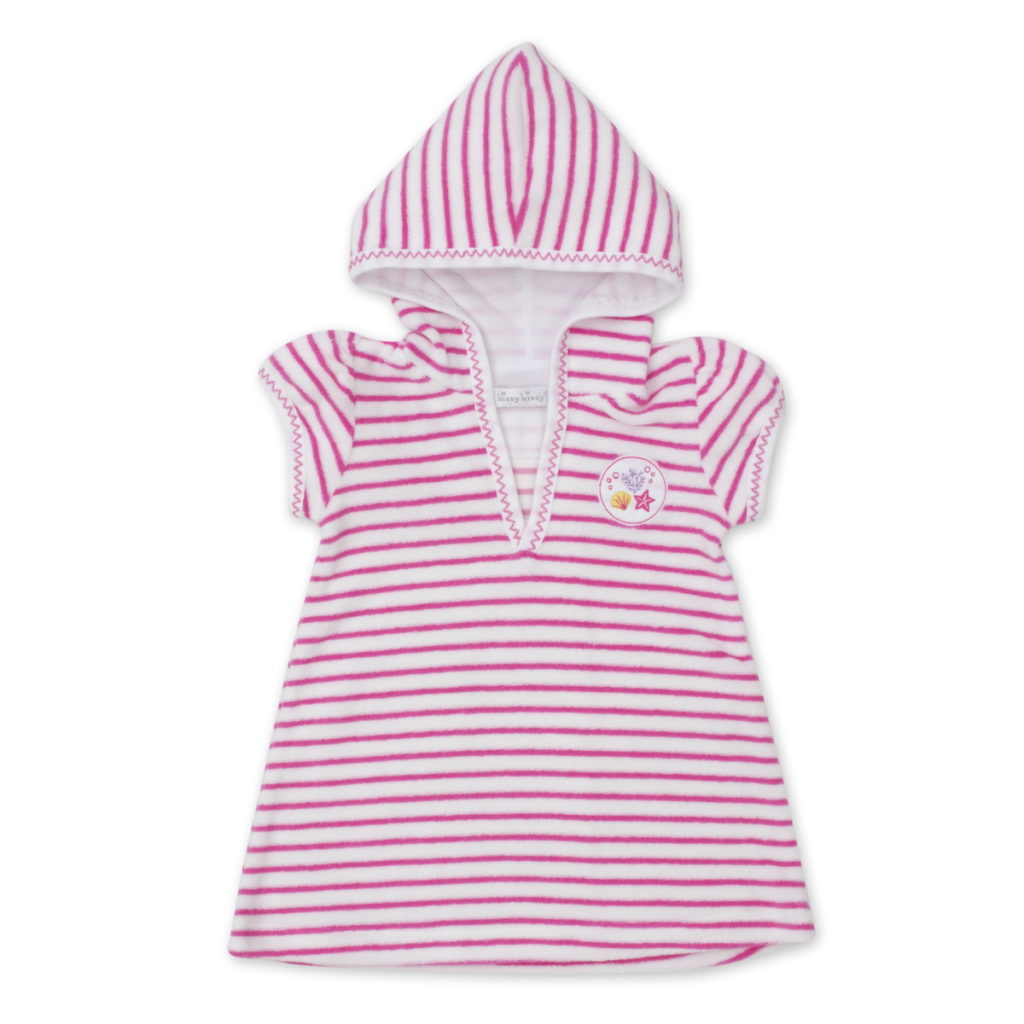 Kissy Kissy Terry Cover Up - Fuchsia Stripes