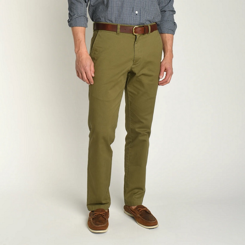 Classic Fit Gold School Chino - Burnt Olive | Berings