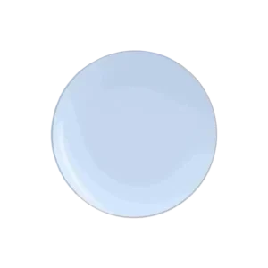 Luxe Party Ice Blue and Silver Round Plastic Salad Plates