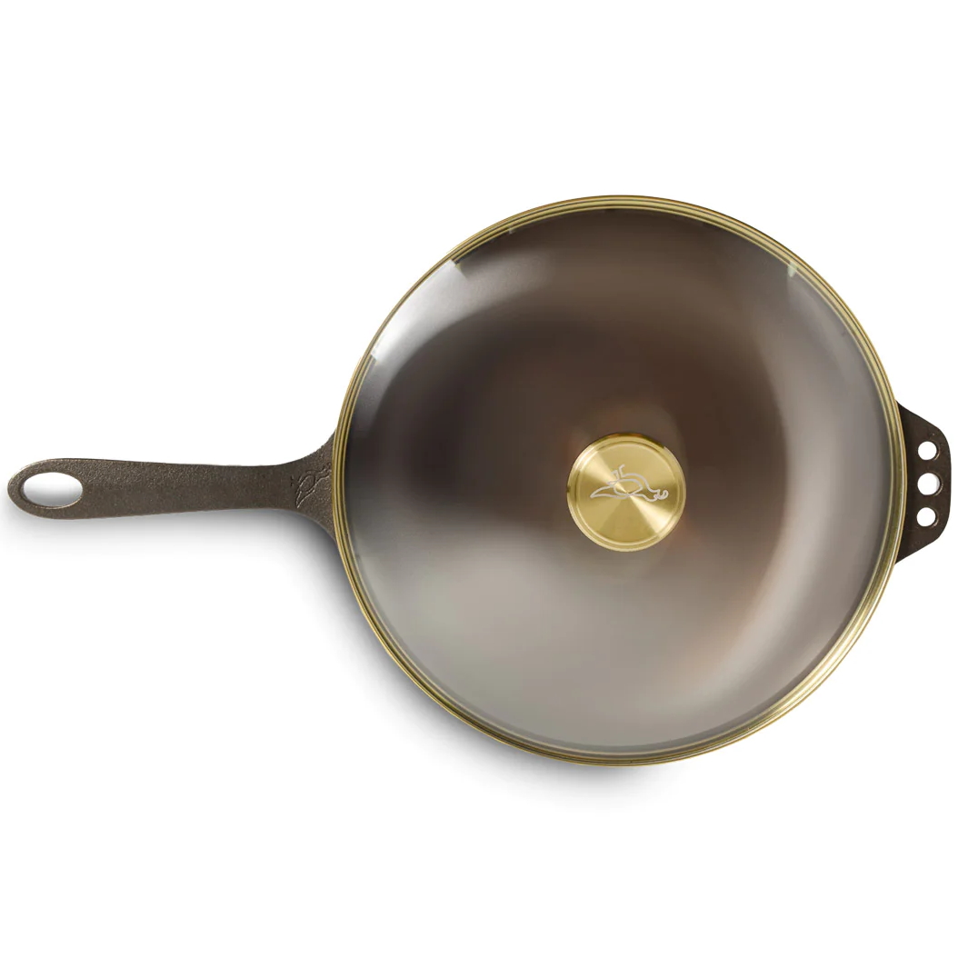 Smithey Cast Iron No. 11 Skillet With Glass Lid