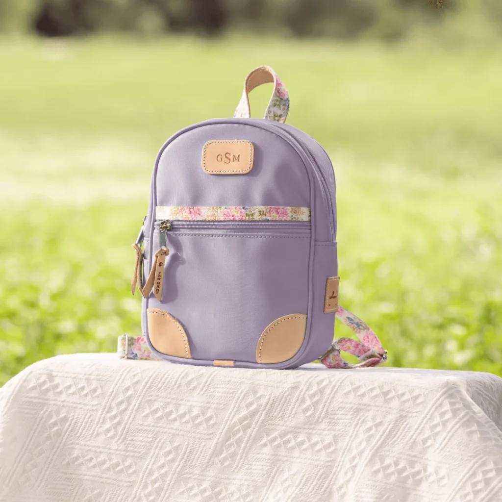 Jon Hart Mini Backpack – Lilac with Peony Webbing