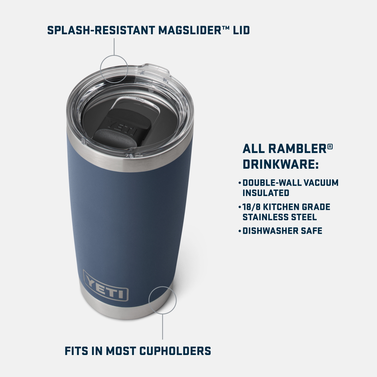 Yeti Rambler 20oz Tumbler with Magslider - Tropical Pink | Berings