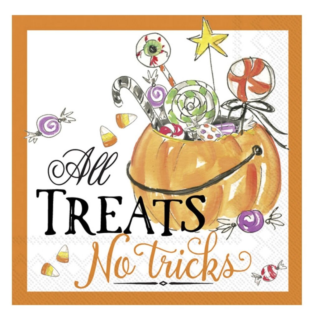 All Treats No Tricks Cocktail Napkins