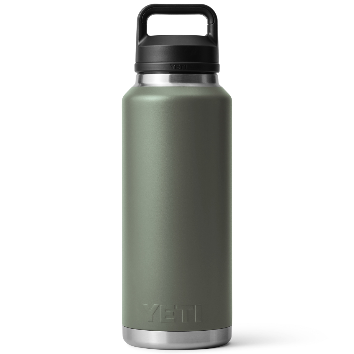 YETI Rambler 46 oz Bottle, Vacuum Insulated, Stainless Steel with Chug Cap,  Camp Green